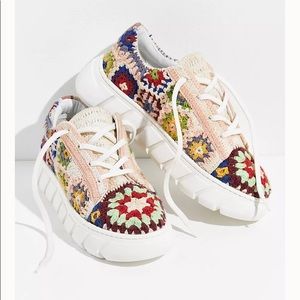 NEW! Free People Catch Me If You Can Crochet Sneakers Size 39